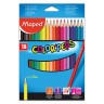 Карандаши цветные MAPED (Франция) "Color Pep's", 18 цветов, трехгранные, заточенные, европодвес, 183218