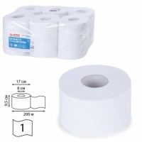 Бумага туалетная 200 м, LAIMA (Т2), "UNIVERSAL WHITE", 1-слойная, цвет белый, КОМПЛЕКТ 12 рулонов, 111335